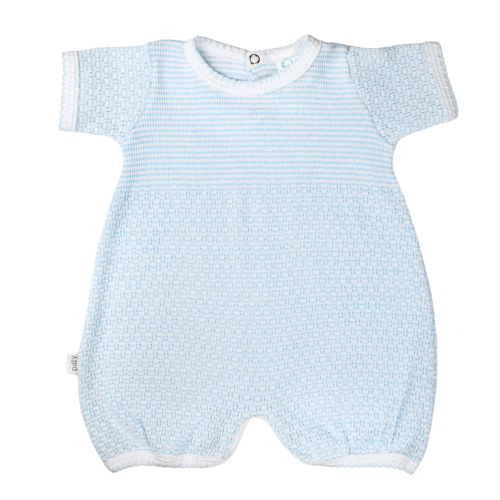 Paty Knit Straight Hem Bubble - Blue