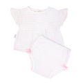 Paty Knit Pink Pinstripe Diaper Set