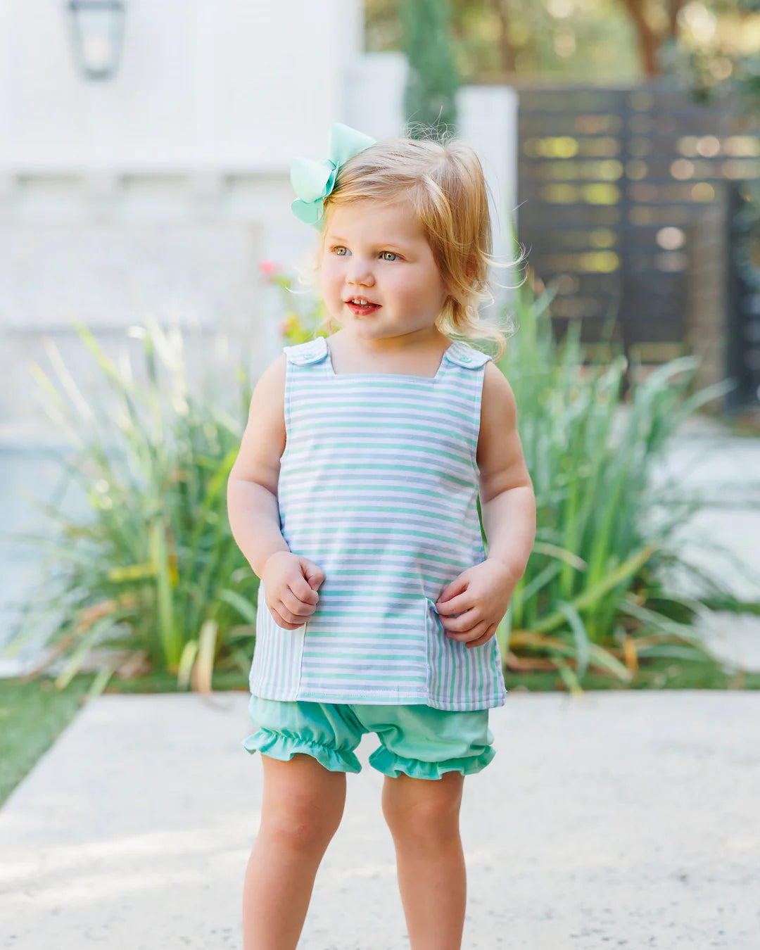 Margo Stripe Bloomer Set - Seaside Stripe