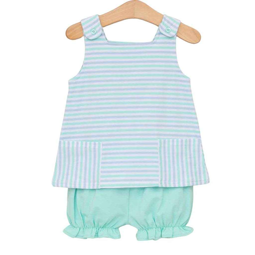 Margo Stripe Bloomer Set - Seaside Stripe