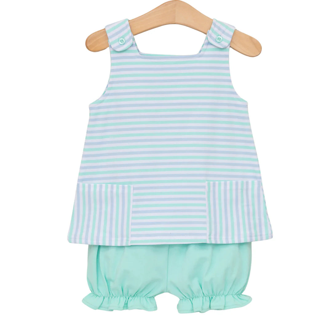 Margo Stripe Bloomer Set - Seaside Stripe