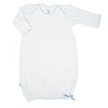 Paty Knit Overlap Shoulder Gown - Blue (No Bow)